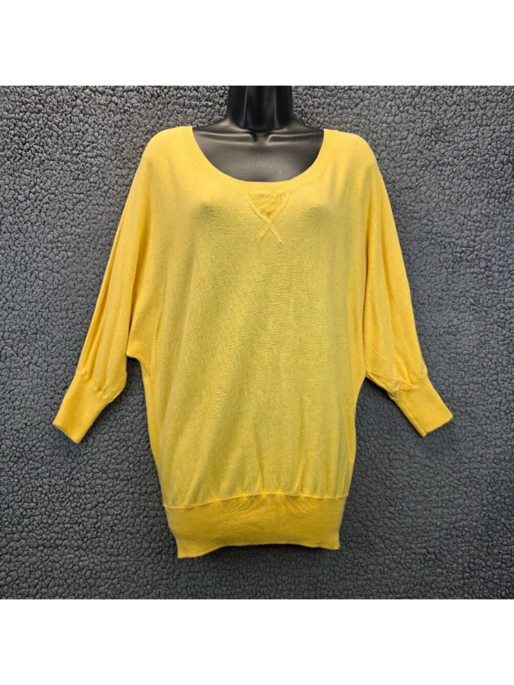 American Eagle Dolman Sleeve Tunic Sweater XL Yellow Casual Slouchy Retro Y2K